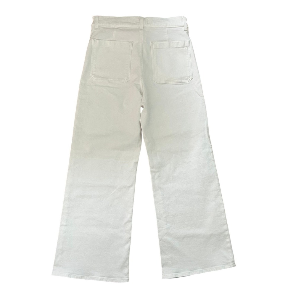 Madewell Womens Emmy Wide-Leg Jean Tile White High Rise Denim Jeans 23 Short New - Picture 4 of 9